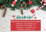 Ouverture Agences pendants les Fêtes